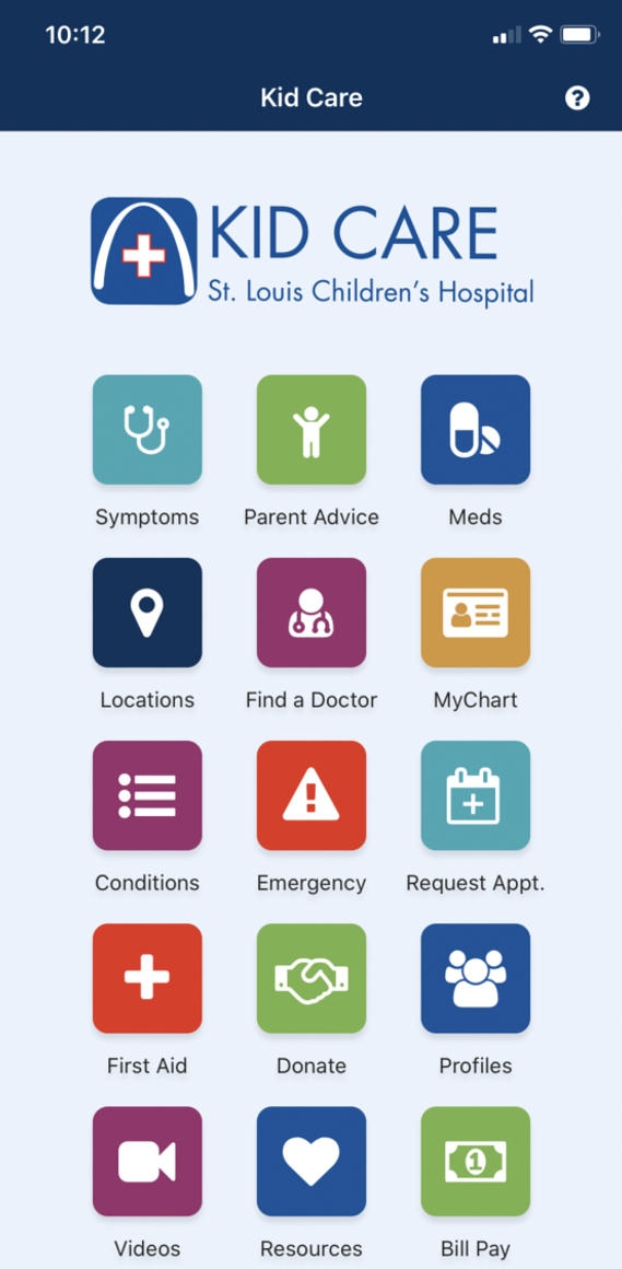 Kid Care App Homepage Kid Care App Homepage